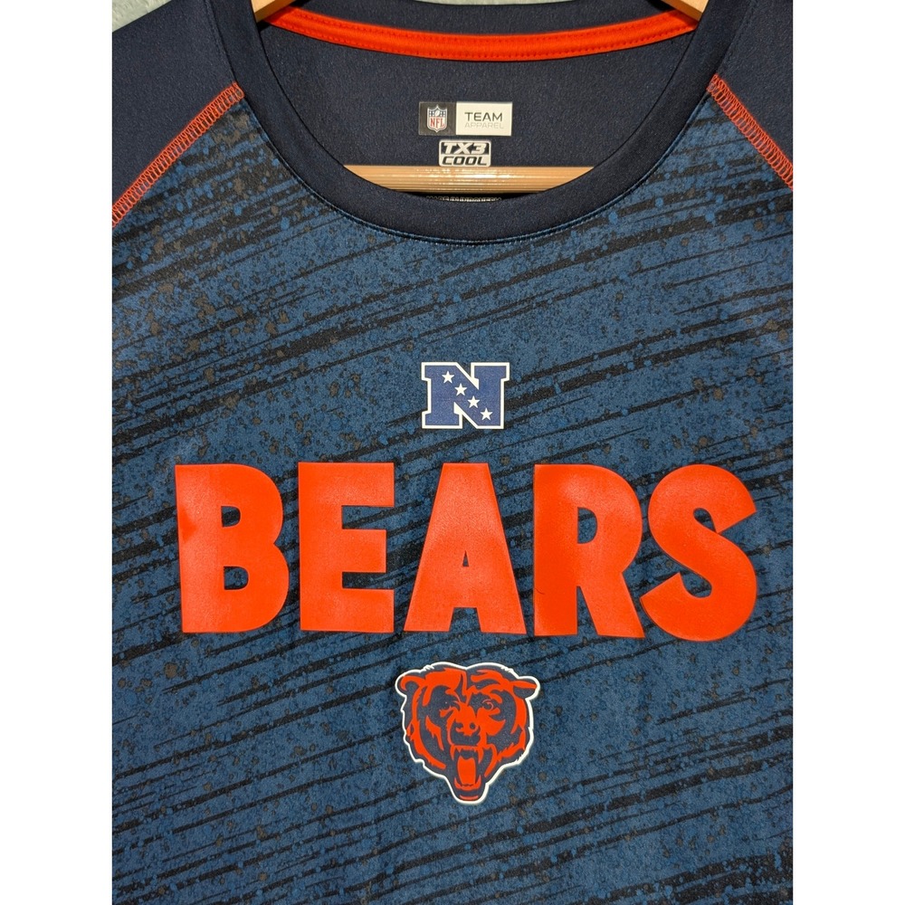 NFL Team Apparel Chicago Bears TX3 Cool Performance Shirt Navy Blue Large - Picture 3 of 7